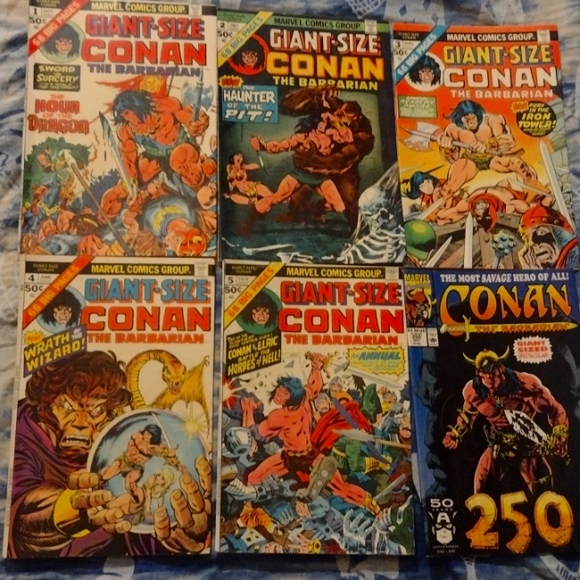 (marvel) Conan The Barbarian GIANT-SIZE 1-5 plus issue 250
